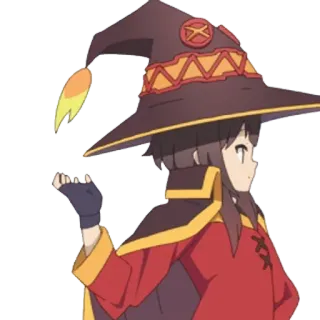 😏 Megumin Konosuba Anime, Sorcière, Magie, Megumin, Konosuba, Dessin animé, Mage, Fantasy whatsapp sticker