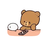 😞 クマ, 漫画, 動物, 可愛い, チョコレート whatsapp sticker