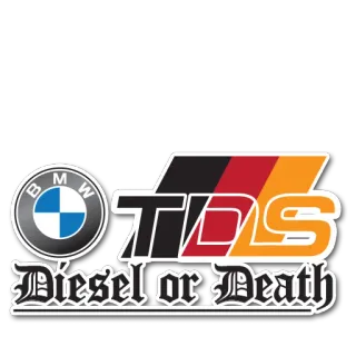 👌 Diesel or Death BMW, samochód, diesel, silnik, auto, TDS telegram sticker