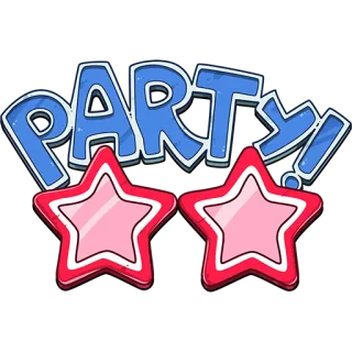 🍊 PARTY! ปาร์ตี้, งานฉลอง, ดาว, รื่นเริง, สนุก, กิจกรรม telegram sticker