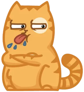 😝 kat, cartoon, grappig, uitdrukking, tong, sullig, dier, huisdier whatsapp sticker