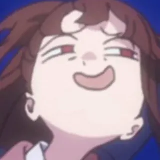 😏 Atsuko Kagari Little Witch Academia anime, cara engraçada, reação, Atsuko Kagari, Little Witch Academia telegram sticker