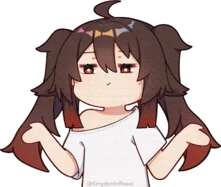 😕 @KingdomInPeace Animé, Dessin animé, Chibi, Personnage, Art, Illustration whatsapp sticker
