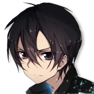 😏 anime, manga, character, portrait, digital art telegram sticker