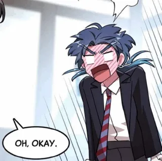 🌑 OH, OKAY. anime, character, reaction, oh okay telegram sticker
