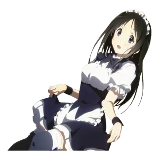 😀 Anime, Maid, Kawaii, Mignon, Fille, Manga whatsapp sticker