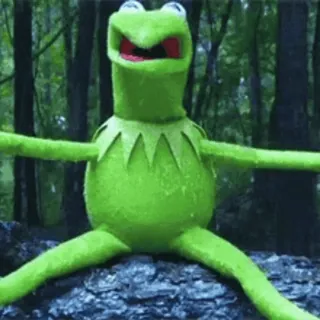 🐸 Kermit 科米蛙, 布偶, 青蛙, 绿色, 卡通 whatsapp sticker