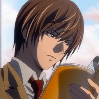 ⚖ Light Yagami Death Note Anime, Death Note, Light, Yagami, Adolescent telegram sticker