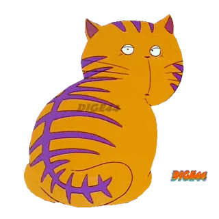 🫤 猫, 漫画, 動物, イラスト, ペット, 家畜 telegram sticker