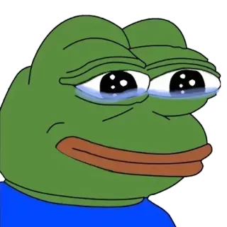 😭 Pepe the Frog pepe, żaba, smutny, płacz, mem, feelsbadman telegram sticker