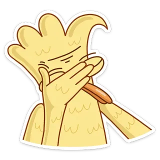 🤦‍♂️ kartun, stiker, karakter, dab, kuning, lucu telegram sticker