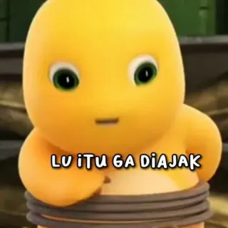 🥺 LU ITU GA DIAJAK Kreskówka, Postać, Mem telegram sticker
