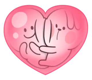 😙 cuore, amore, carino, rosa, cartoni animati, personaggi, affetto whatsapp sticker