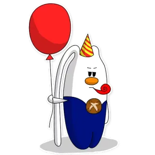 😒 kreskówka, balon, impreza, święto, postać, kapryśny telegram sticker