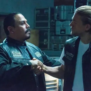 🤝 Sons of Anarchy biker gang, motorcycle club, crime, tv show, drama telegram sticker