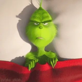 😫 Grinch กริ๊นช์, คริสต์มาส, วันหยุด, การ์ตูน, ตัวละคร whatsapp sticker
