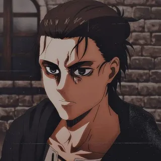 😤 Eren Yeager Attack on Titan anime, character, aot, manga telegram sticker