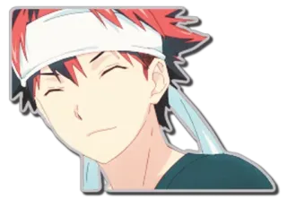 😊 Soma Yukihira Food Wars!: Shokugeki no Soma Anime, Soma Yukihira, Food Wars, Kochen, Koch telegram sticker