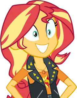 😁 Sunset Shimmer My Little Pony: Equestria Girls アニメ, Sunset Shimmer, マイリトルポニー, エクエストリア・ガールズ, アニメーション, キャラクター whatsapp sticker