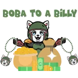 🤩 BOBA TO A BILLY süß, geld, tier, lustig, slang, roter panda telegram sticker