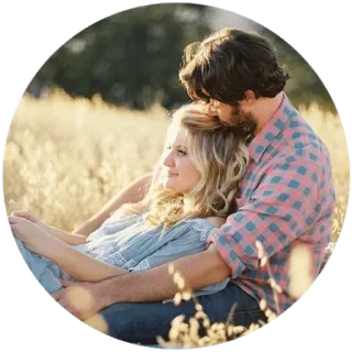 😍 couple, love, outdoors, field, romance telegram sticker