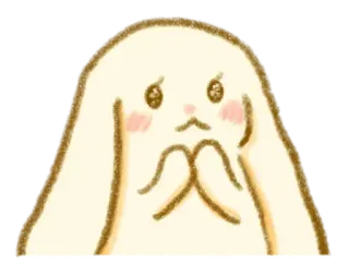 💭 konijn, schattig, smekend, cartoon, stripfiguur telegram sticker