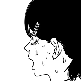 😰 애니메이션, 땀, 충격, 감정, 표정, 만화 telegram sticker