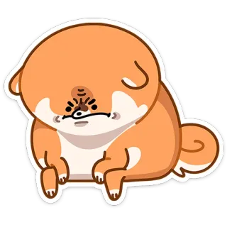 😠 개, 시바견, 귀여운, 만화, 동물 telegram sticker