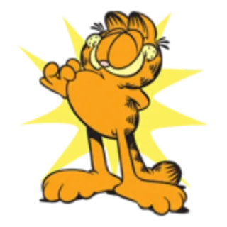 ✨ Garfield Garfield, Kreskówka, Kot, Pomarańczowy kot, Śmieszne, Komiks, Leniwy telegram sticker