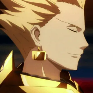✨ Gilgamesh Fate/stay night Anime, Złoty, Król, Duch Heroiczny telegram sticker