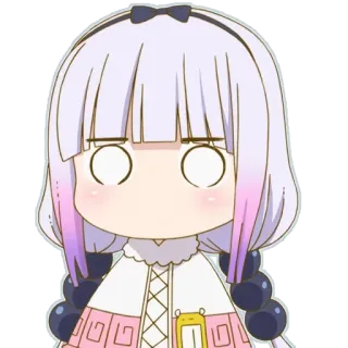 😐 Kanna Kamui Miss Kobayashi's Dragon Maid Anime, Kanna, Kawaii, Drago, Miss Kobayashi's Dragon Maid, Chibi telegram sticker