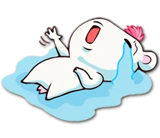 😭 llorando, triste, lágrimas, dibujos animados, melancolía whatsapp sticker