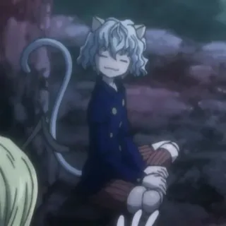 🧊 Neferpitou Hunter x Hunter anime, cat, neferpitou, chimera ant telegram sticker
