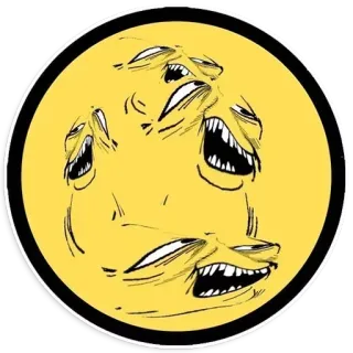 🌝 rage, funny, meme, distorted, troll whatsapp sticker