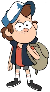 🌲 Dipper Pines Gravity Falls カートゥーン, ディッパー・パインズ, グラビティフォールズ, キャラクター telegram sticker