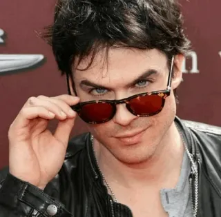 😎 Ian Somerhalder actor, famoso, hombre, gafas de sol, retrato whatsapp sticker