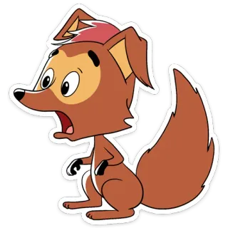 😳 Desenho animado, Animal, Cachorro, Fofo, Adesivo telegram sticker