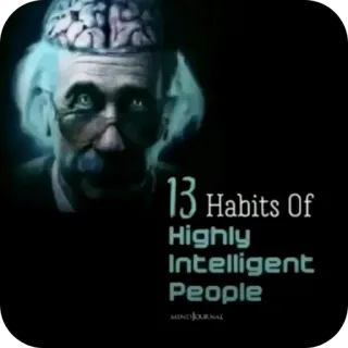 🧠 Albert Einstein 13 Habits Of Highly Intelligent People whatsapp sticker