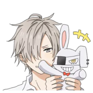 😁 anime, character, rabbit, plushie, toy telegram sticker