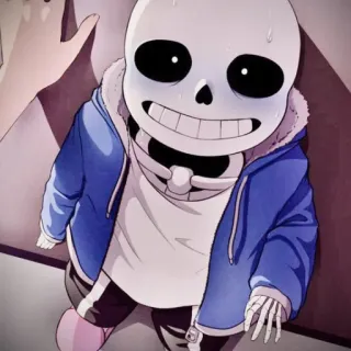 ☠️ Sans Undertale skeleton, character, video game, fanart, animation telegram sticker