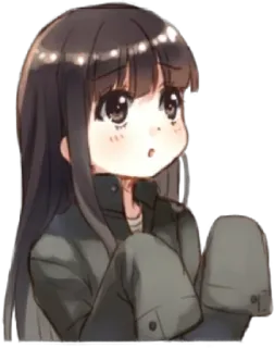 😳 动漫, 女孩, 可爱, 校服 telegram sticker