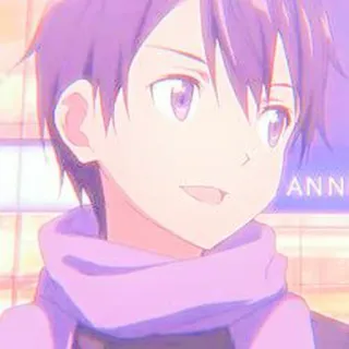 🥢 Anime, Kartun, Ungu, Lucu, Karakter telegram sticker