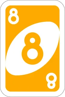 8️⃣ Uno, kaart, spel, nummer, acht telegram sticker
