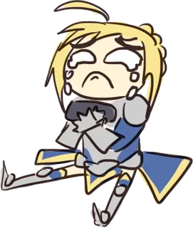😢 Saber Fate Anime, Manga, Chibi, Piangere, Carino, Triste, Fate Series telegram sticker