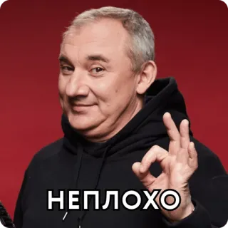 👌 НЕПЛОХО pria, wajah, oke, rusia, ekspresi telegram sticker