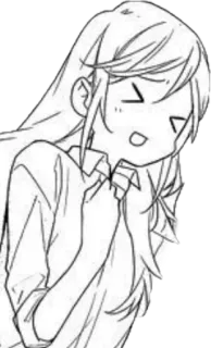 😆 动漫, 漫画, 女孩, 微笑, 卡通 telegram sticker