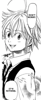 😉 Meliodas Seven Deadly Sins DON'T WORRY. IT'S NOTHING. anime, manga, seven deadly sins, meliodas telegram sticker