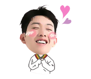💖 adesivo, feliz, homem, amor, coração, fofo, desenho animado, desenho telegram sticker