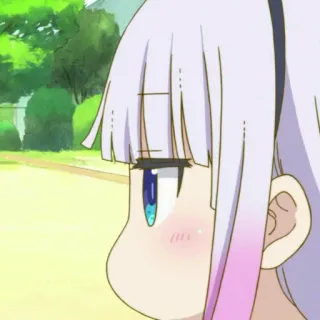 😳 Kanna Kamui Miss Kobayashi's Dragon Maid アニメ, 可愛い, カンナ, ドラゴン, マンガ telegram sticker