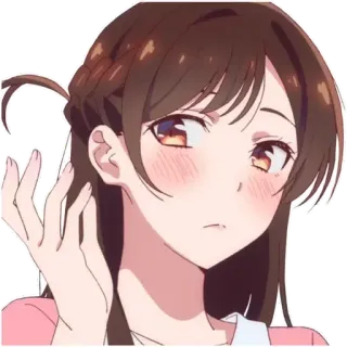 👼 chica anime, linda, retrato, dibujos animados, anime, femenina telegram sticker